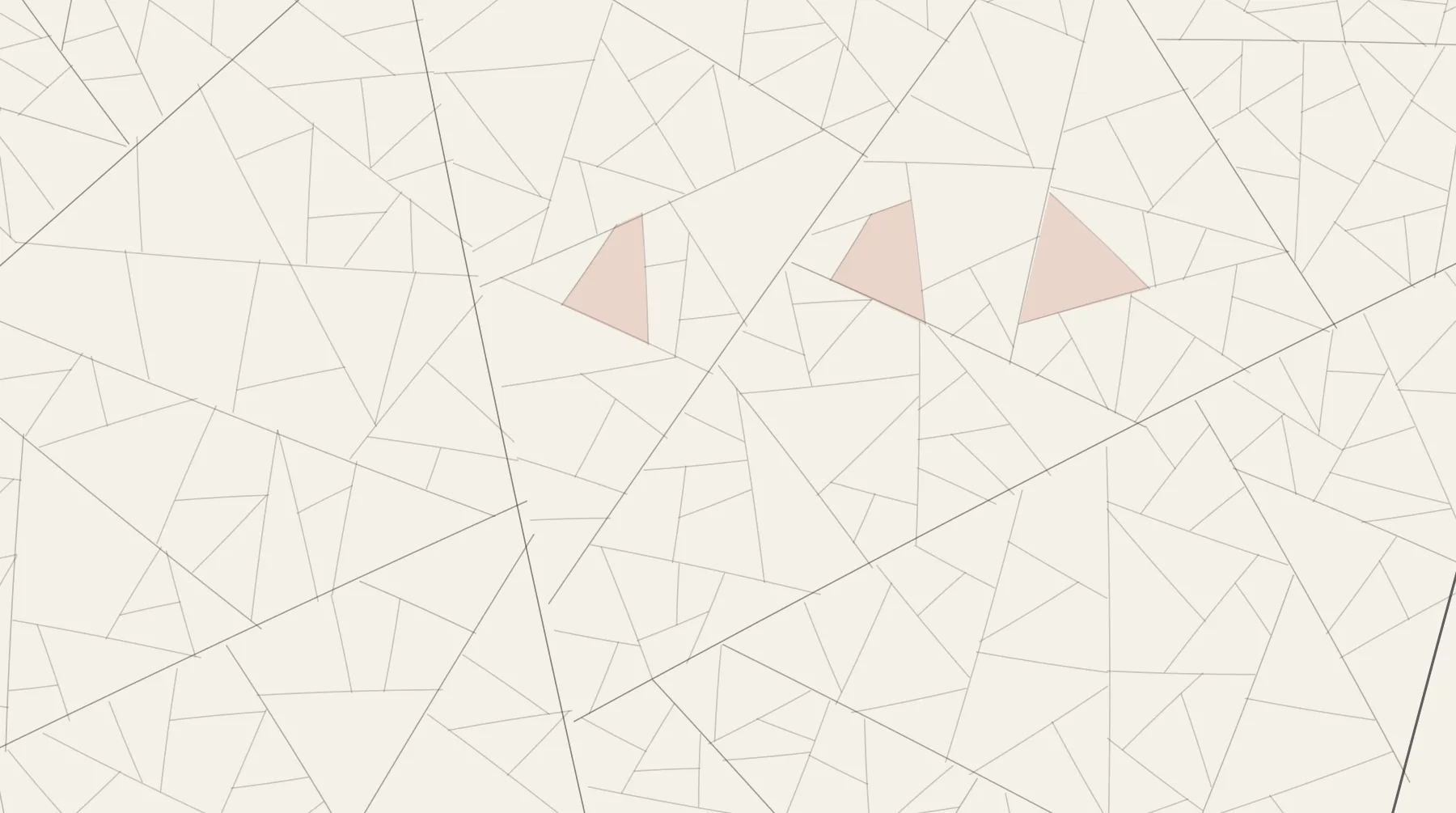 Generated ink illustration: a holding subdividing into field parcels, drawn in fine line on cream, with a run of adjacent parcels filled in red where consent has been given. A placeholder standing in for commissioned artwork.