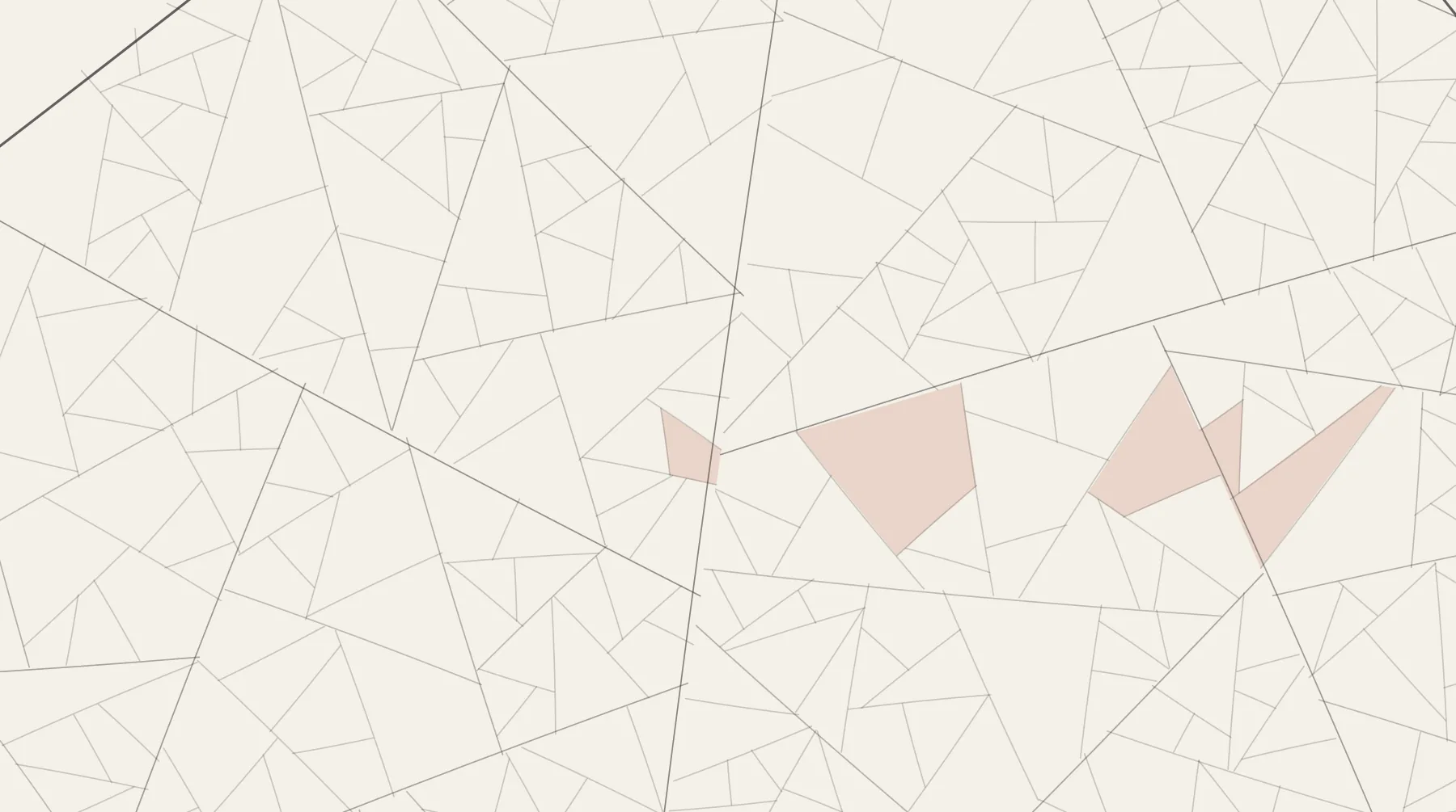 Generated ink illustration: a holding subdividing into field parcels, drawn in fine line on cream, with a run of adjacent parcels filled in red where consent has been given. A placeholder standing in for commissioned artwork.