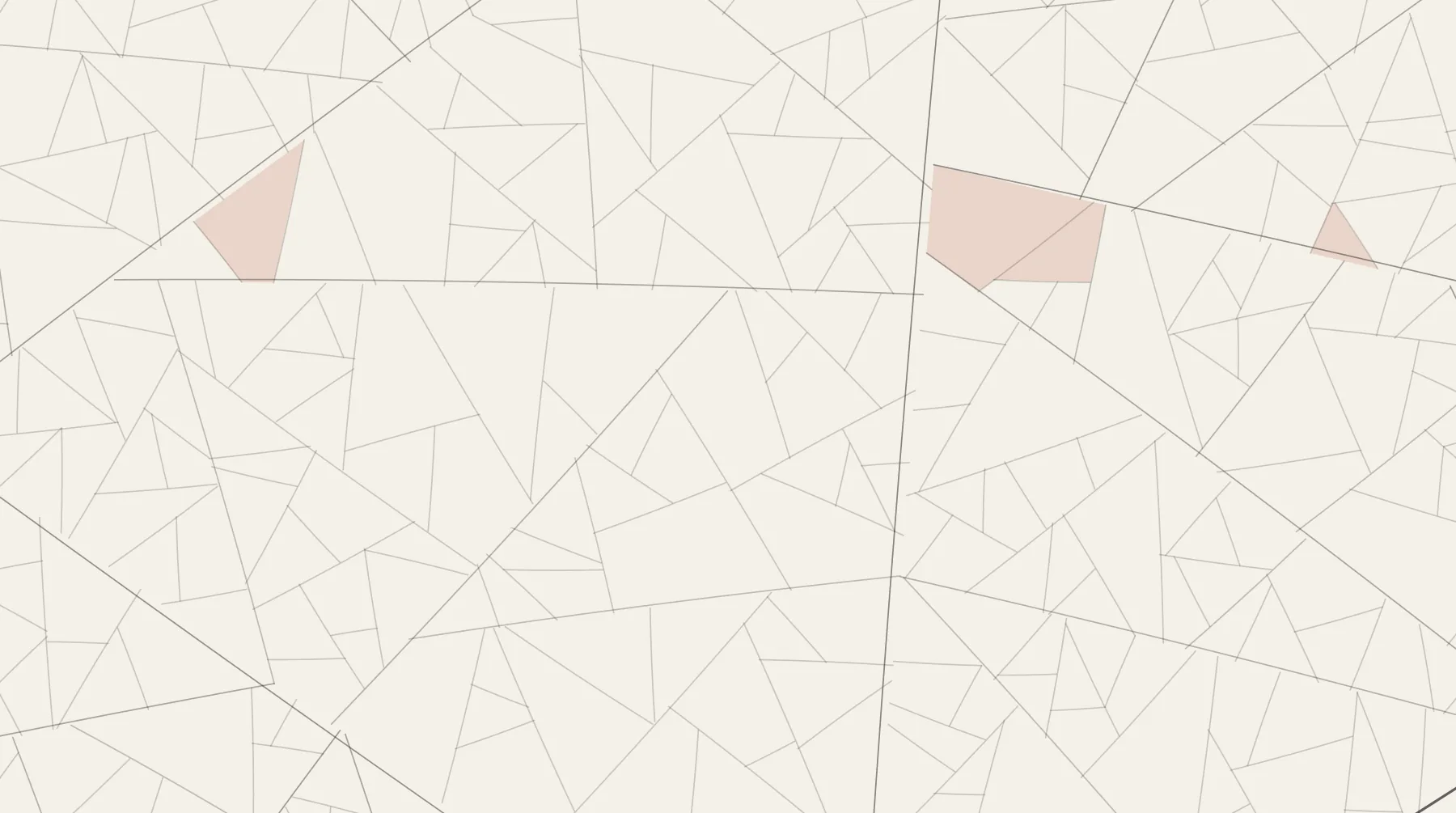Generated ink illustration: a holding subdividing into field parcels, drawn in fine line on cream, with a run of adjacent parcels filled in red where consent has been given. A placeholder standing in for commissioned artwork.